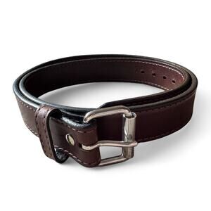 BullBelts the Bull Belt 100% Full Grain Leather Dark Brown Made in USA Western